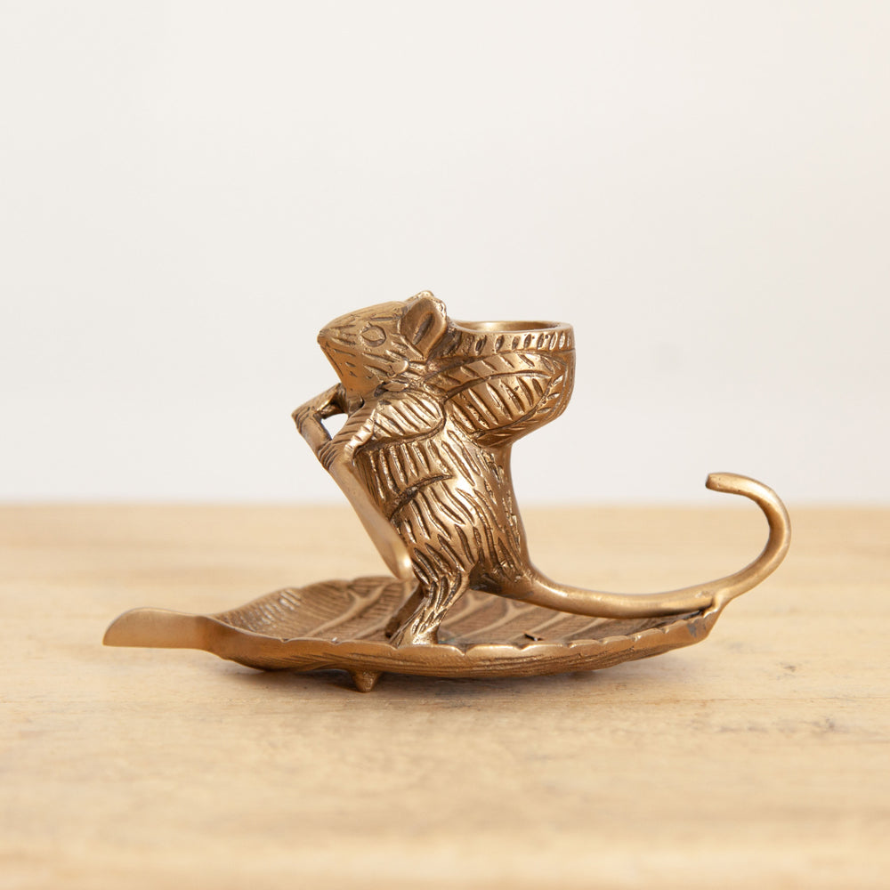 Bramble Brass Candle Holder