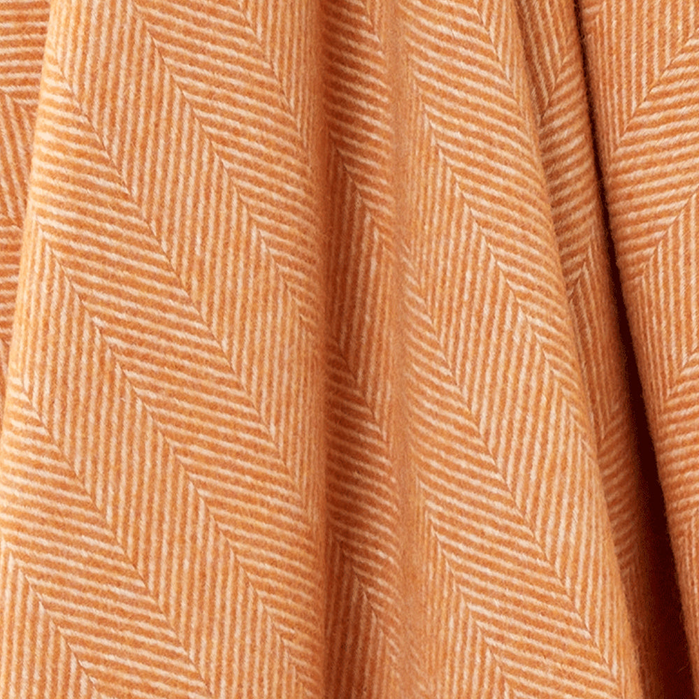 Bronte Herringbone Throw Saffron