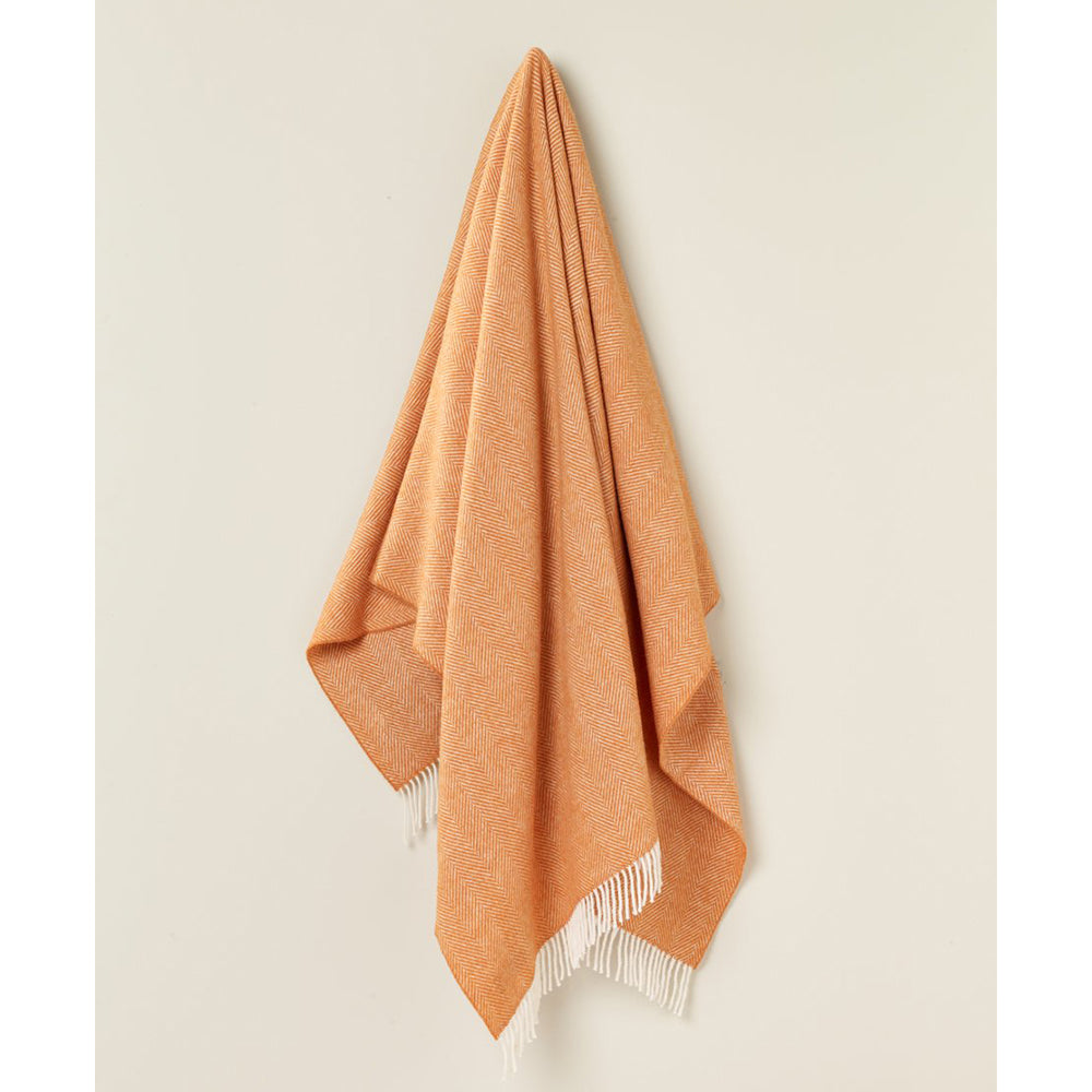 Bronte Herringbone Throw Saffron