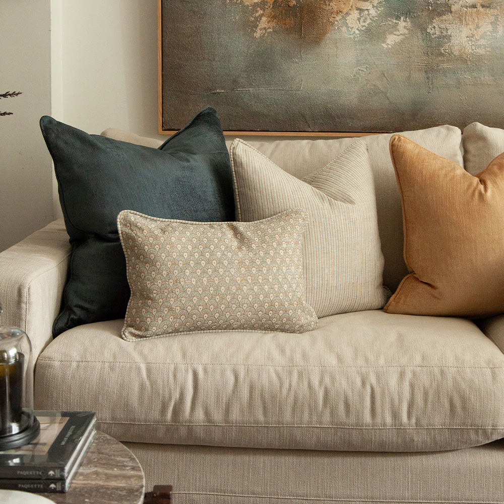 Crushed Velvet Cushion Atlantic Blue 60x60cm