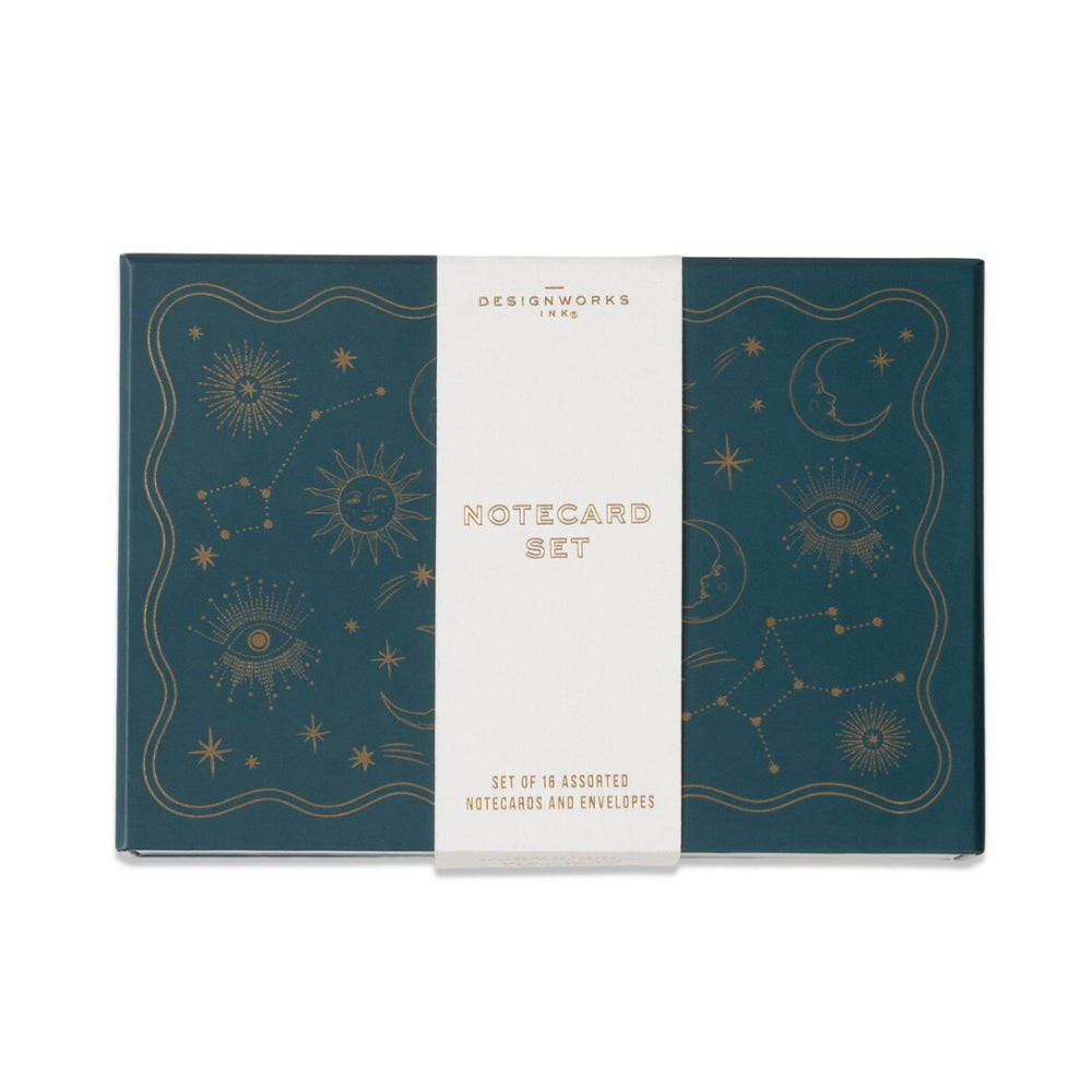 Set of 16 Notecards Set - Assorted Celestial