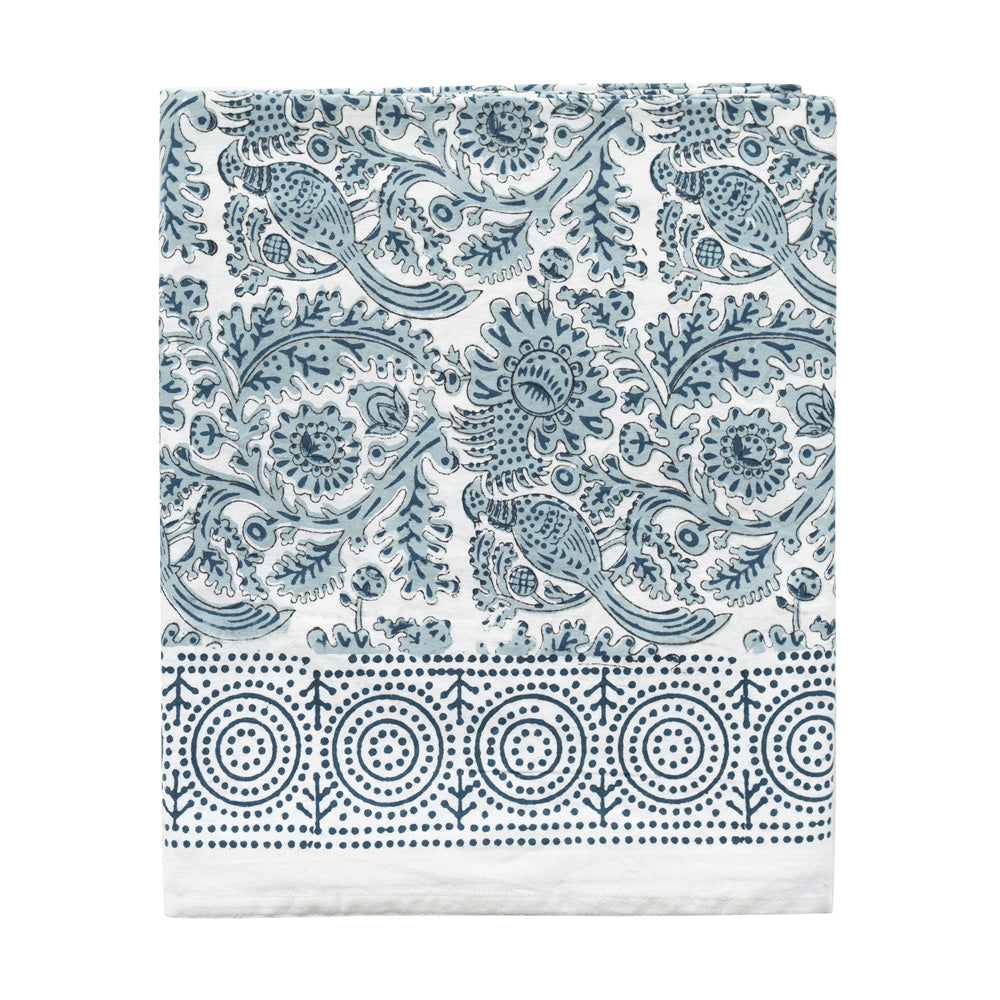Chelsea Block Printed Tablecloth 280cm