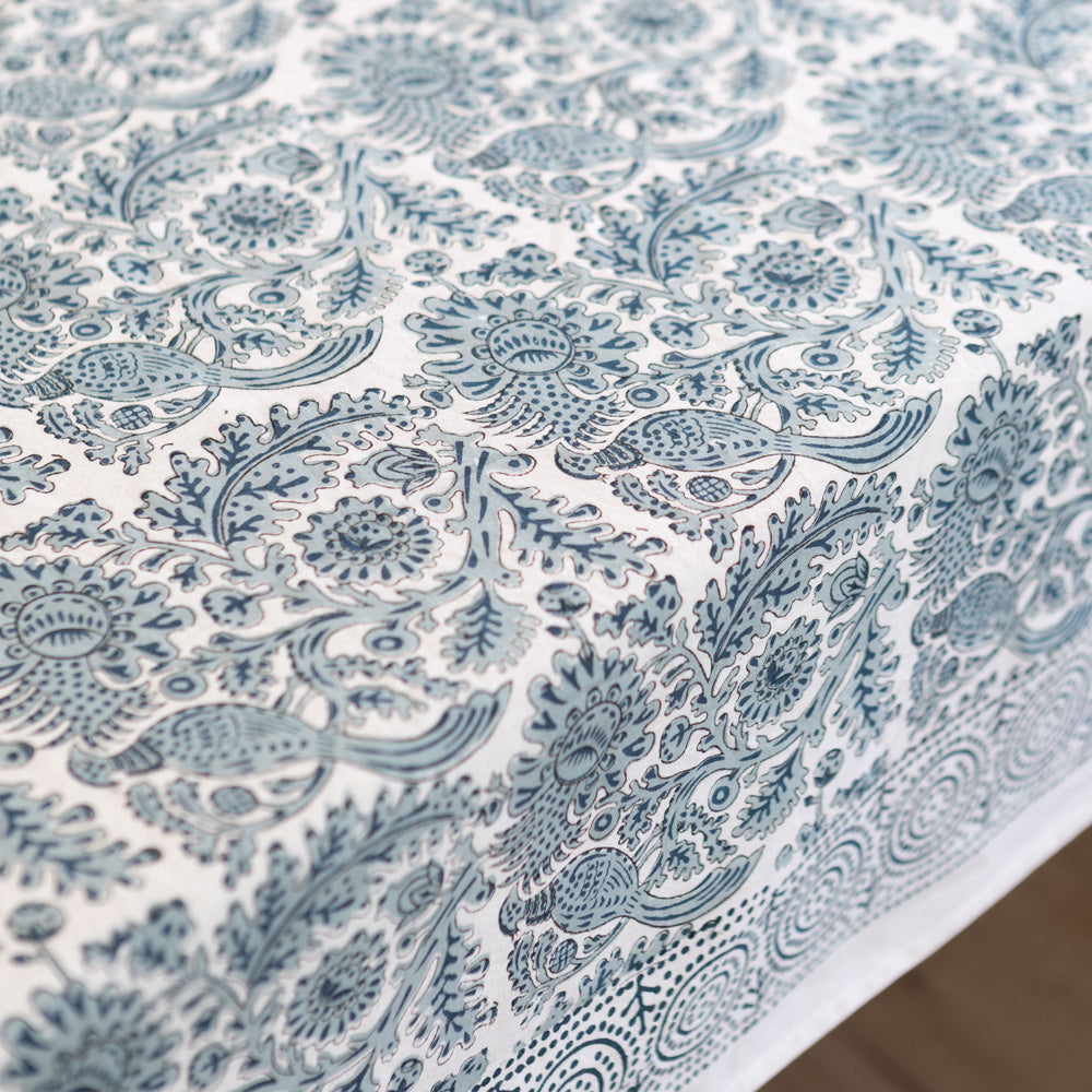 Chelsea Block Printed Tablecloth 280cm