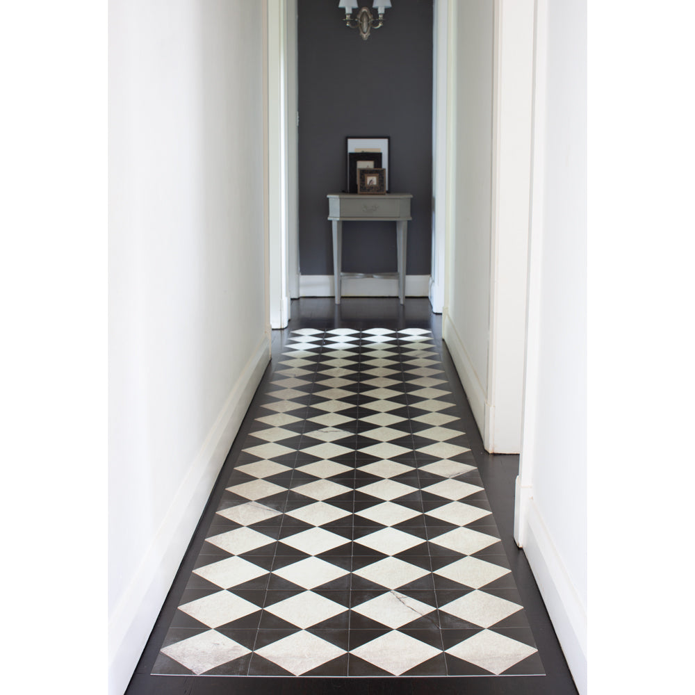 Vinyl Floor Mat Hall Runner - Chess | Pepperwhites by Tara Dennis