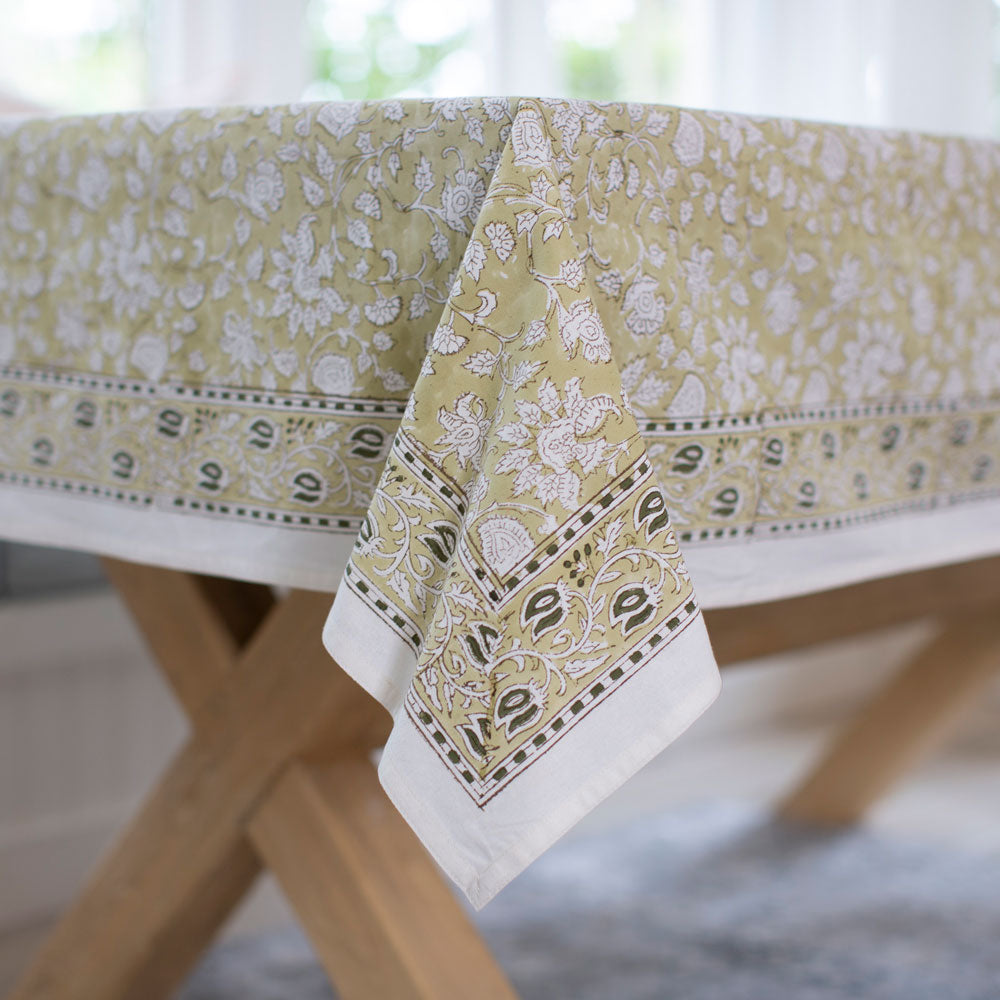 Chloe Block Printed Tablecloth