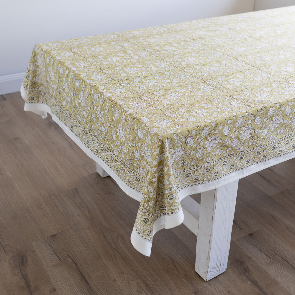 Chloe Block Printed Tablecloth