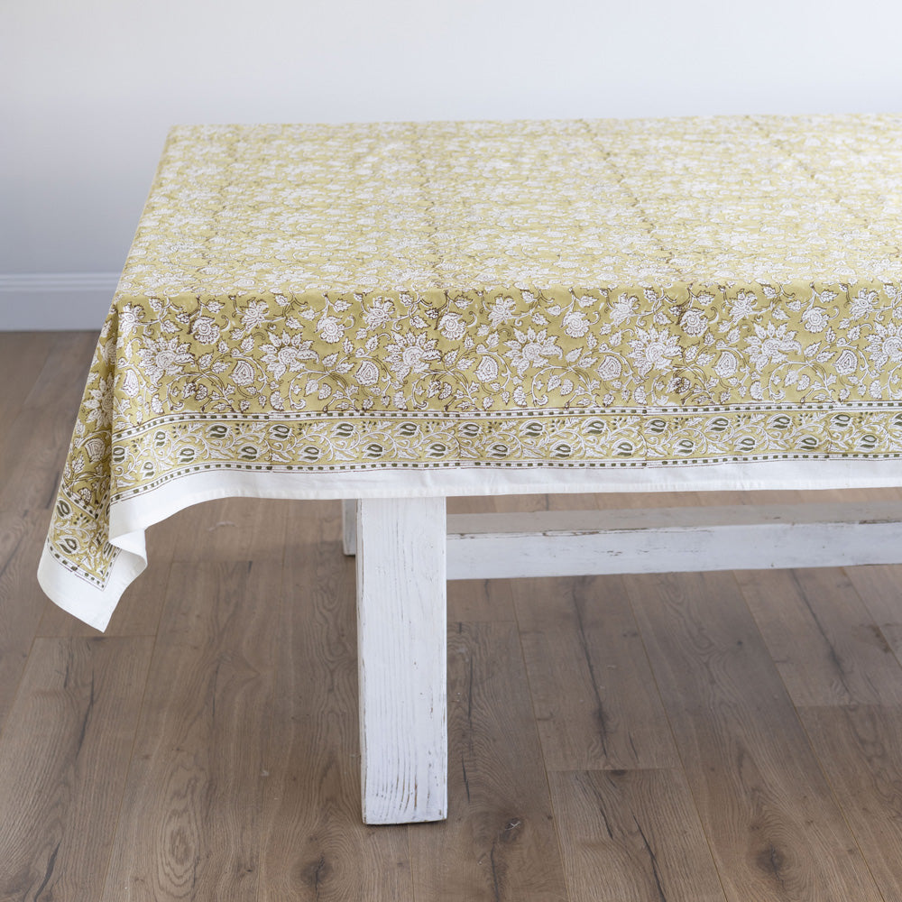 Chloe Block Printed Tablecloth