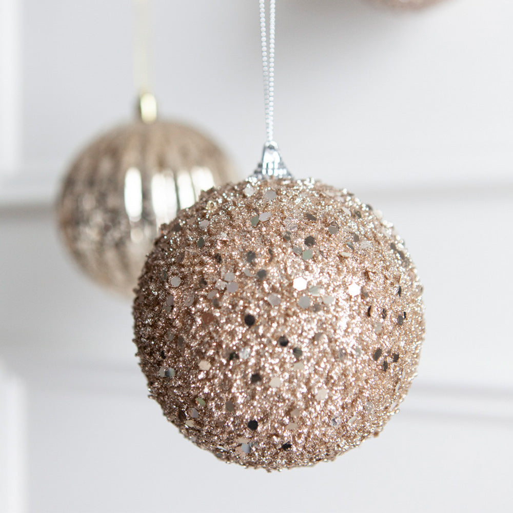 Glitter Champagne Bauble