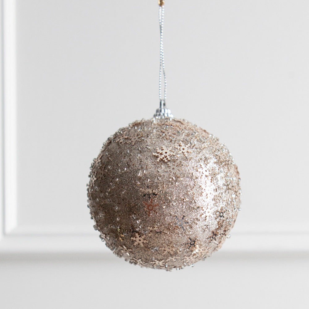 Champagne Snowflakes Bauble