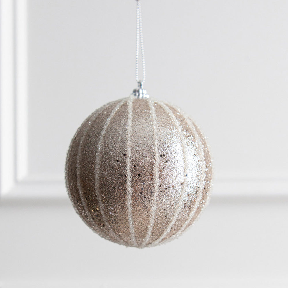 Champagne Ribbed Bauble