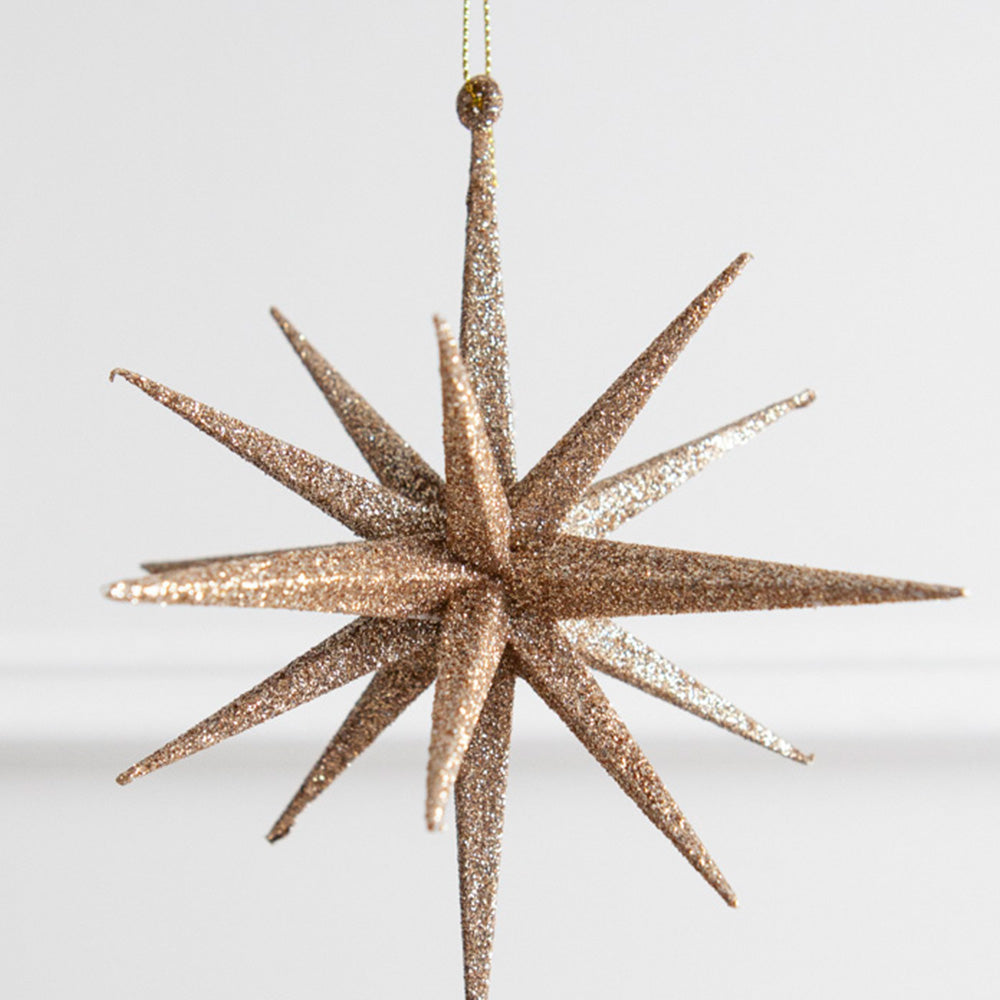 Champagne Glitter Star Decoration