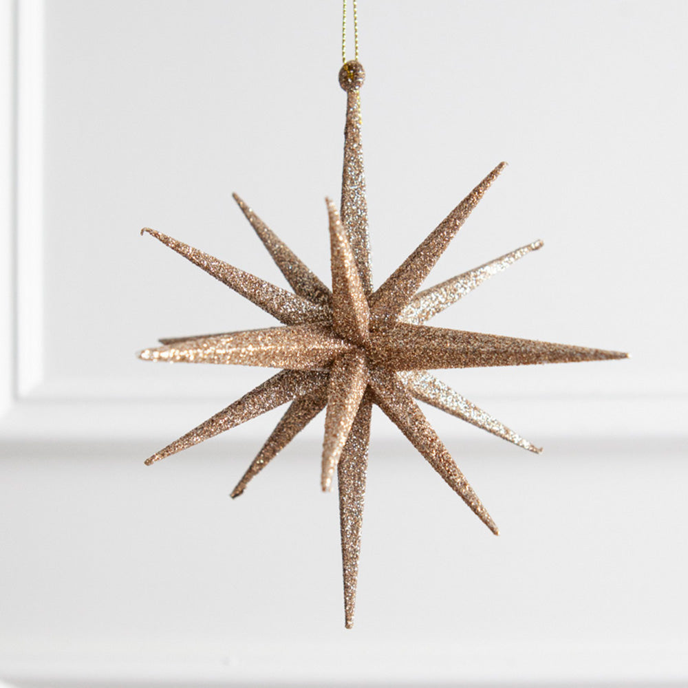 Champagne Glitter Star Decoration