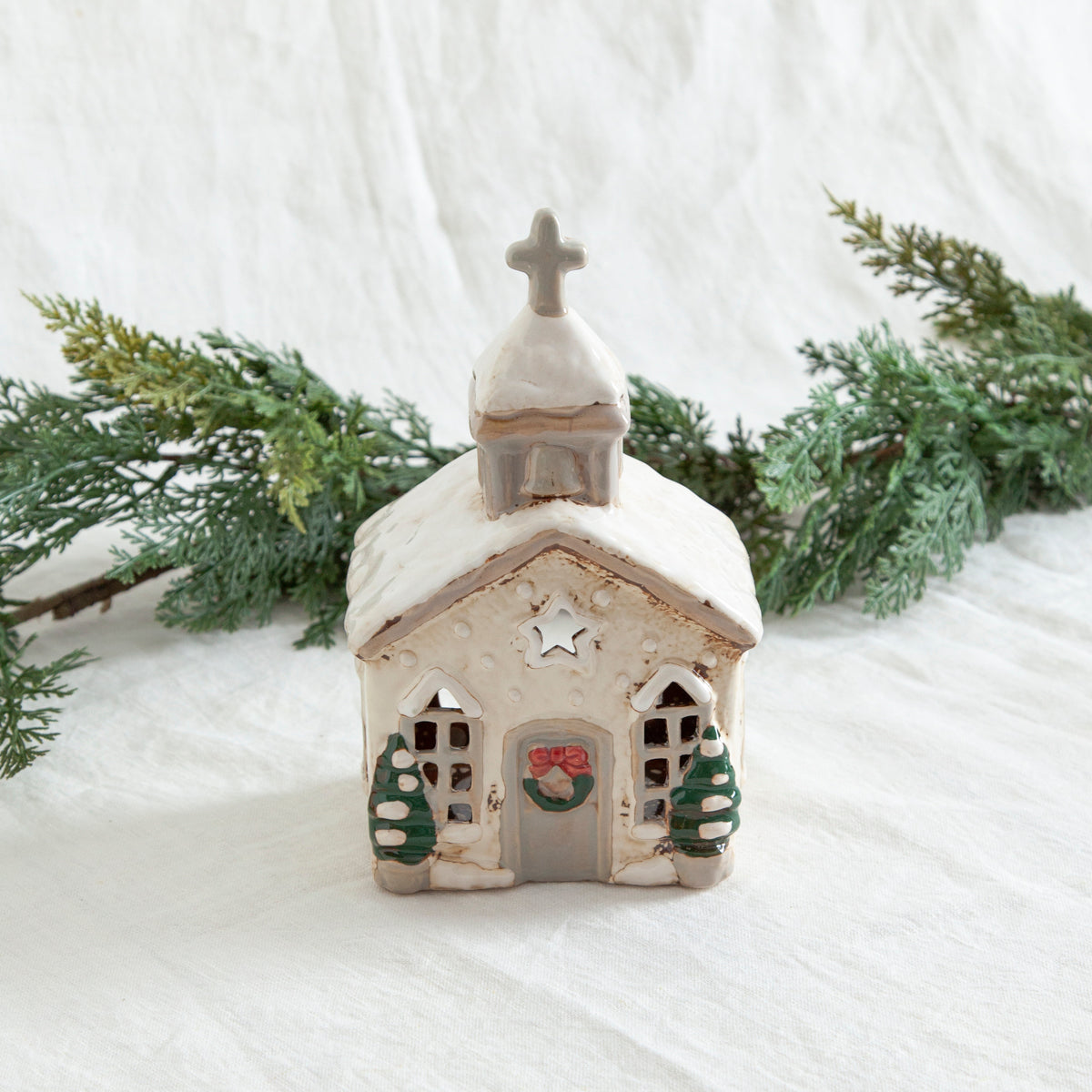 Ceramic Tealight  Village Church