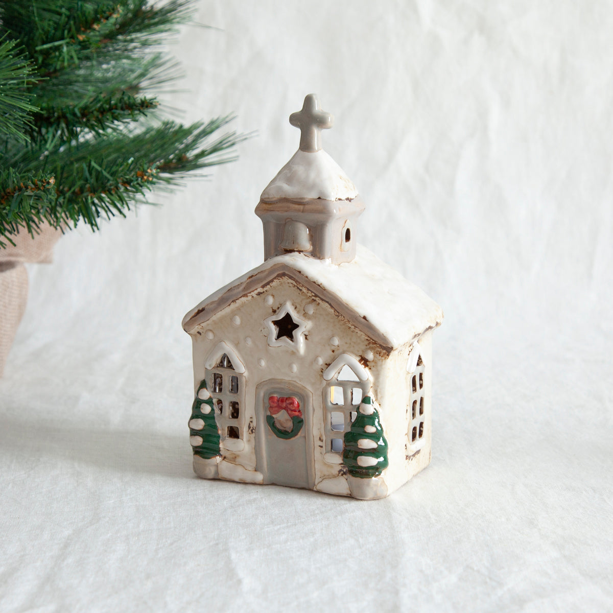 Ceramic Tealight  Village Church