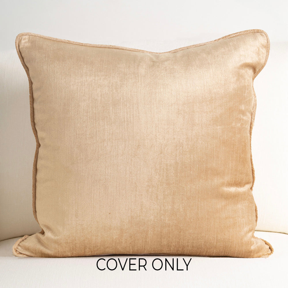 Crushed Velvet Cushion Cinnamon Cover Only 60x60cm