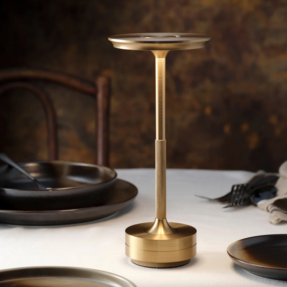 Cordless Modern Brass Dining Table Lamp.