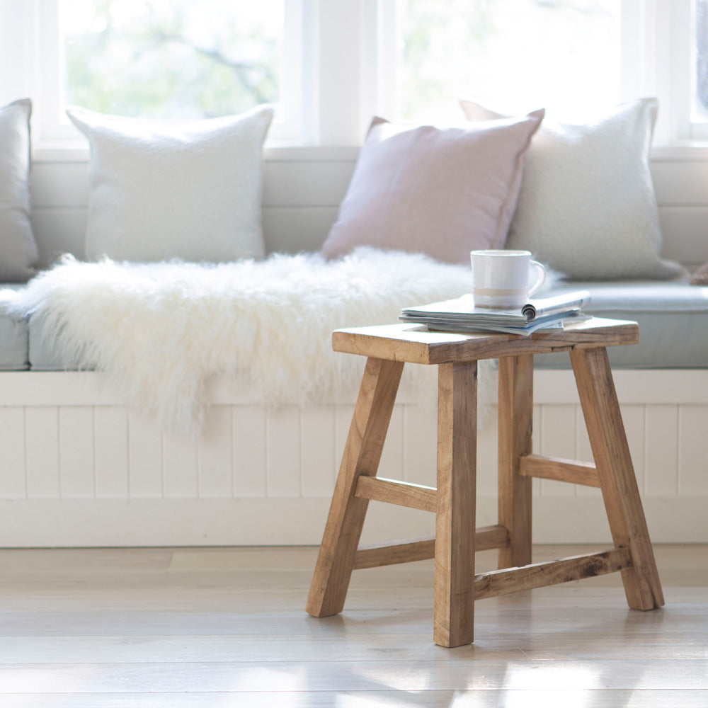 Cotswold Rustic Rectangular Wooden Stool | Pepperwhites – Pepperwhites ...