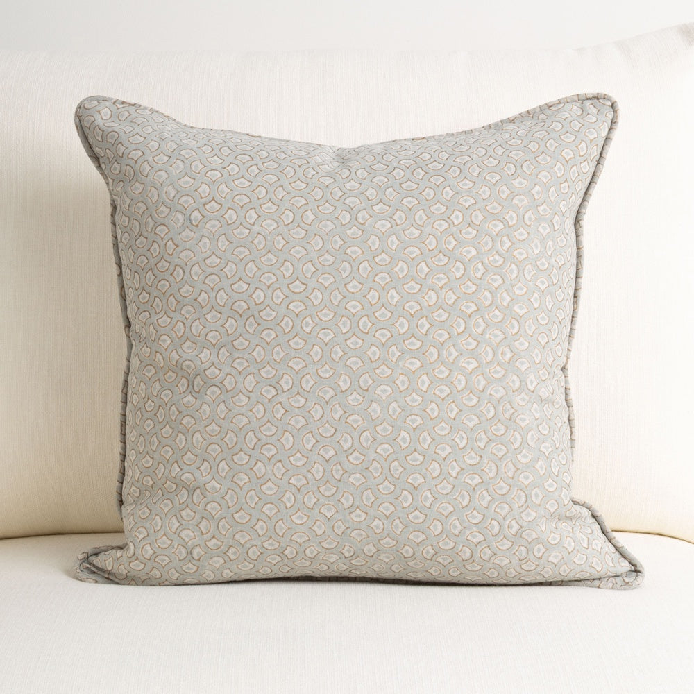 Cove Antique Blue Gold Cushion 50x50cm