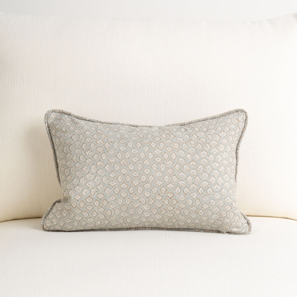 Cove Antique Blue Gold Cushion 30x45cm