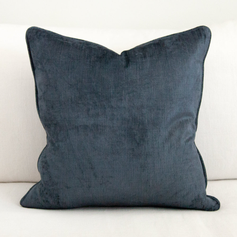 Crushed Velvet Cushion Atlantic Blue 50x50cm