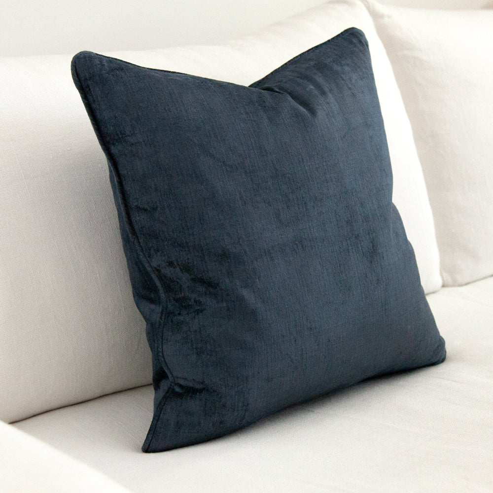 Crushed Velvet Cushion Atlantic Blue 50x50cm