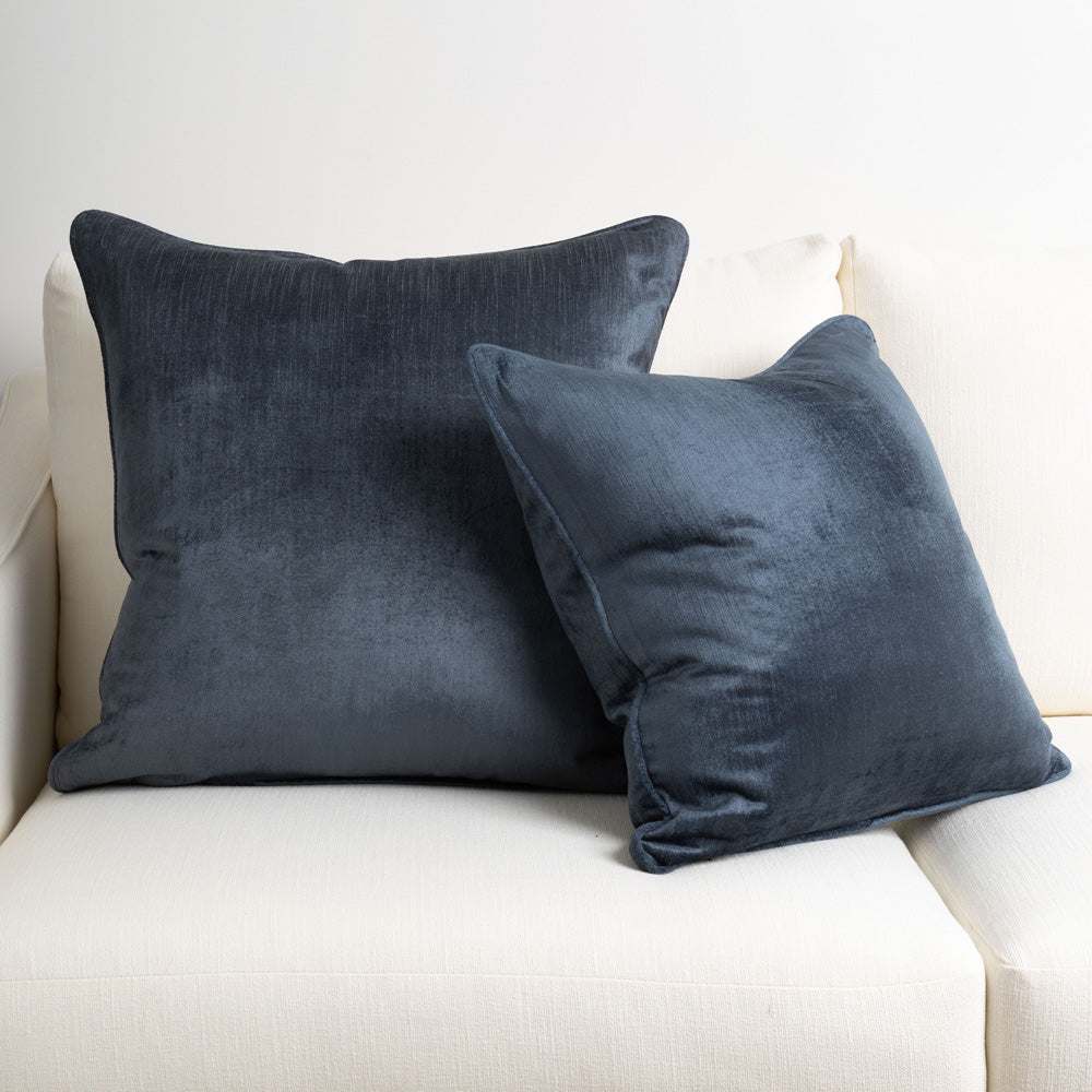 Crushed Velvet Cushion Atlantic Blue 50x50cm
