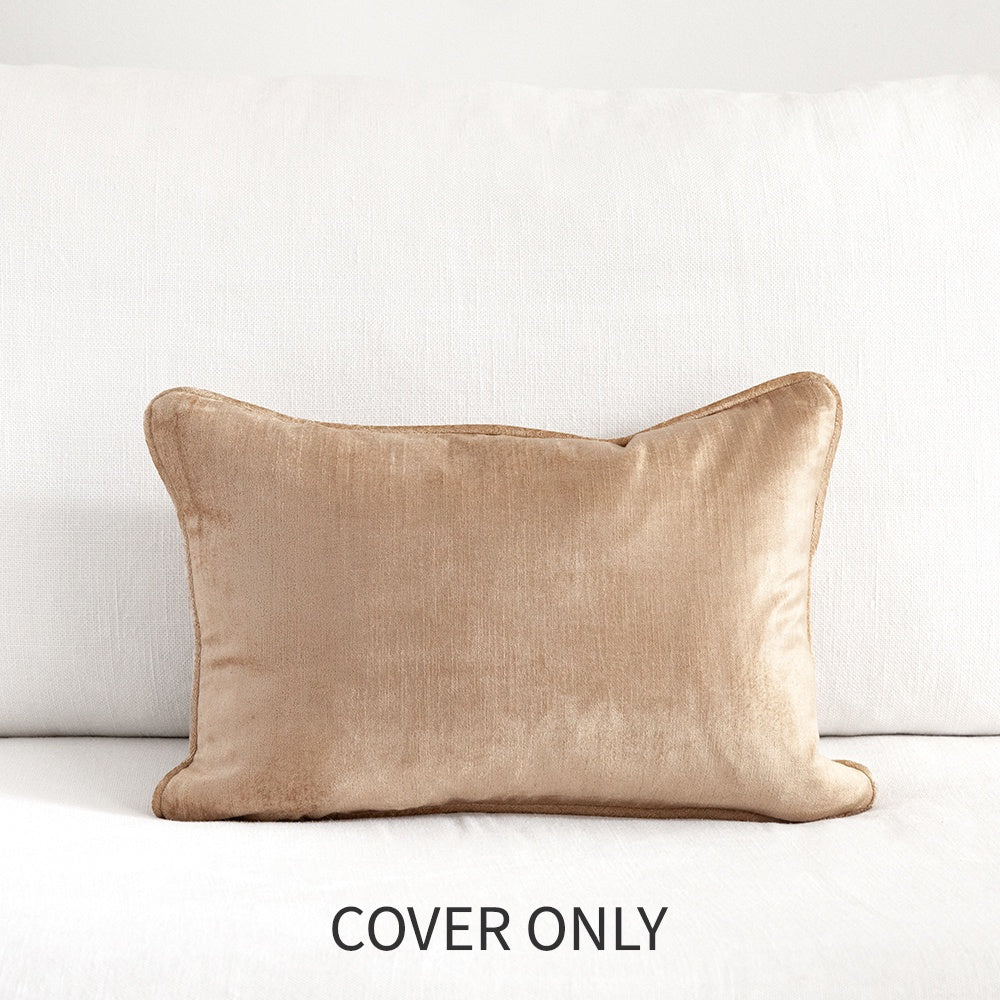 Crushed Velvet Cushion Cinnamon Cover Only 30x45cm