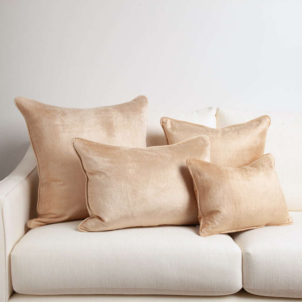 Crushed Velvet Cushion Cinnamon 50x50cm