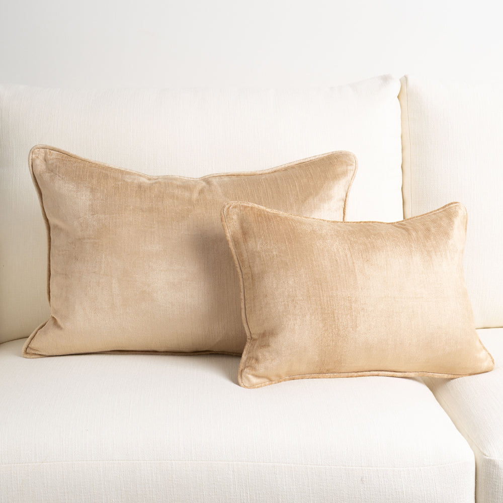 Crushed Velvet Cushion Cinnamon 40x60cm