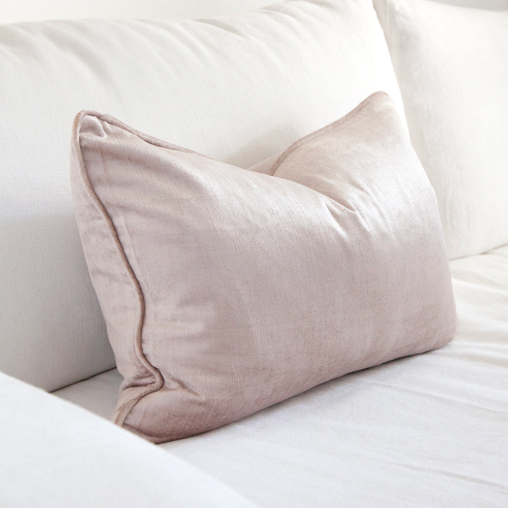 Kutch Shell Blush Velvet Cushions