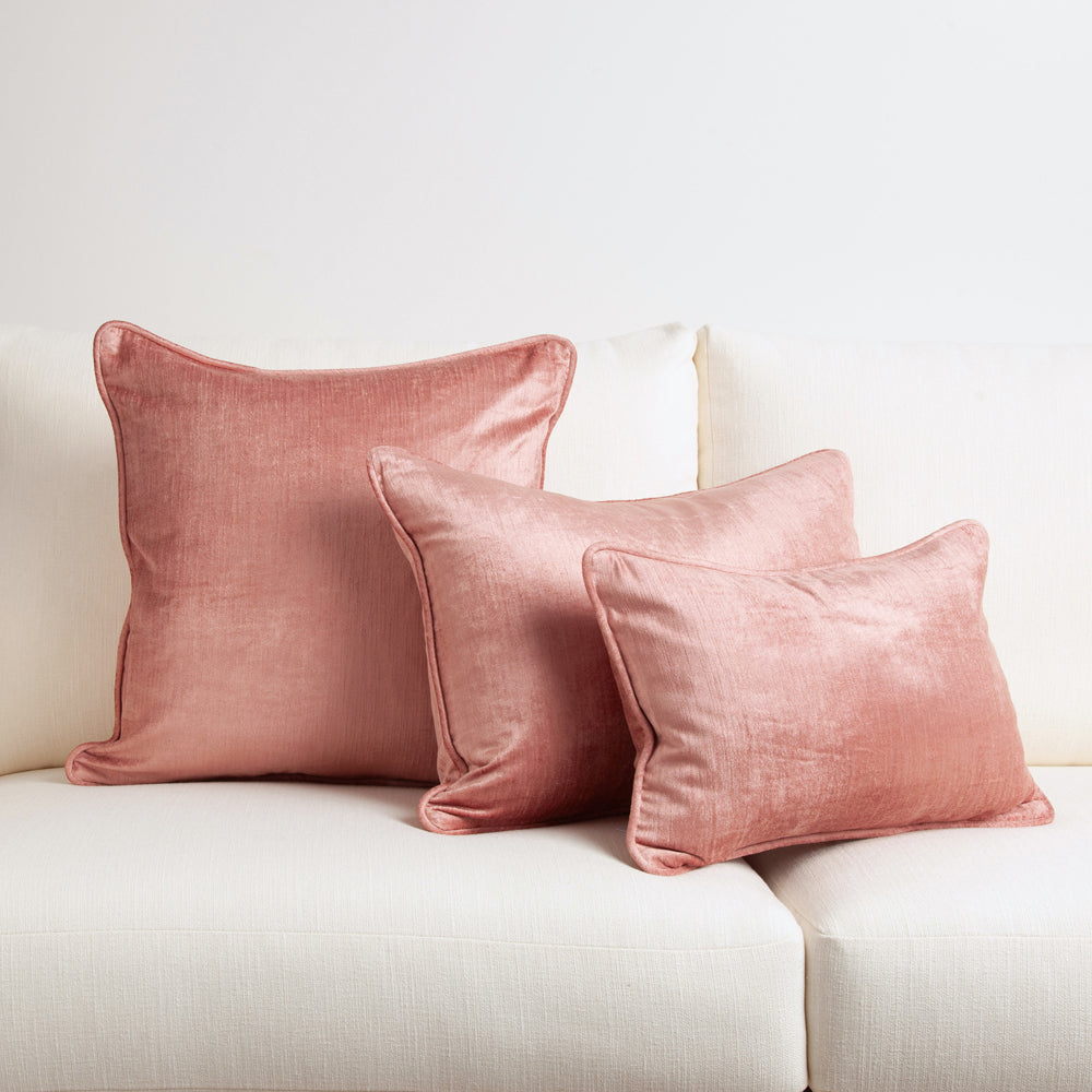 Crushed Velvet Cushion Guava 40x60cm