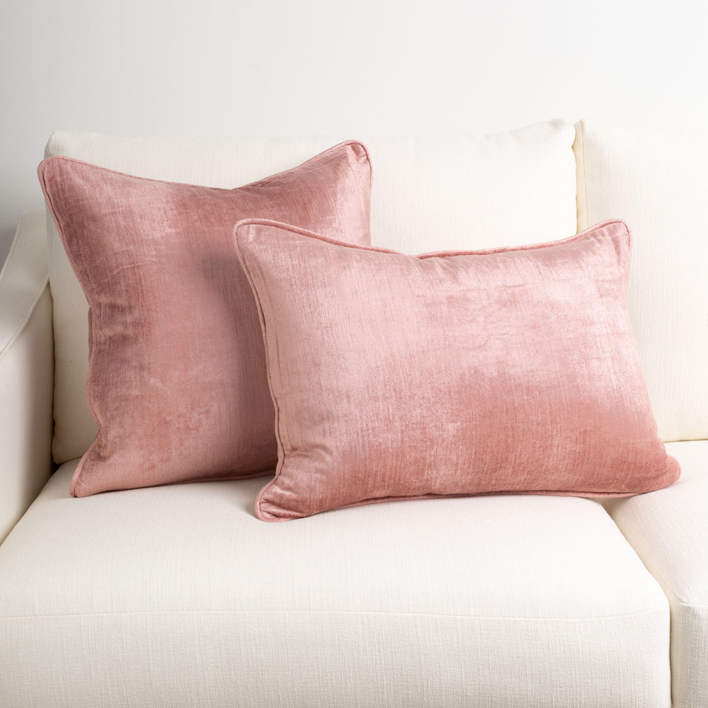 Crushed Velvet Cushion Guava 40x60cm