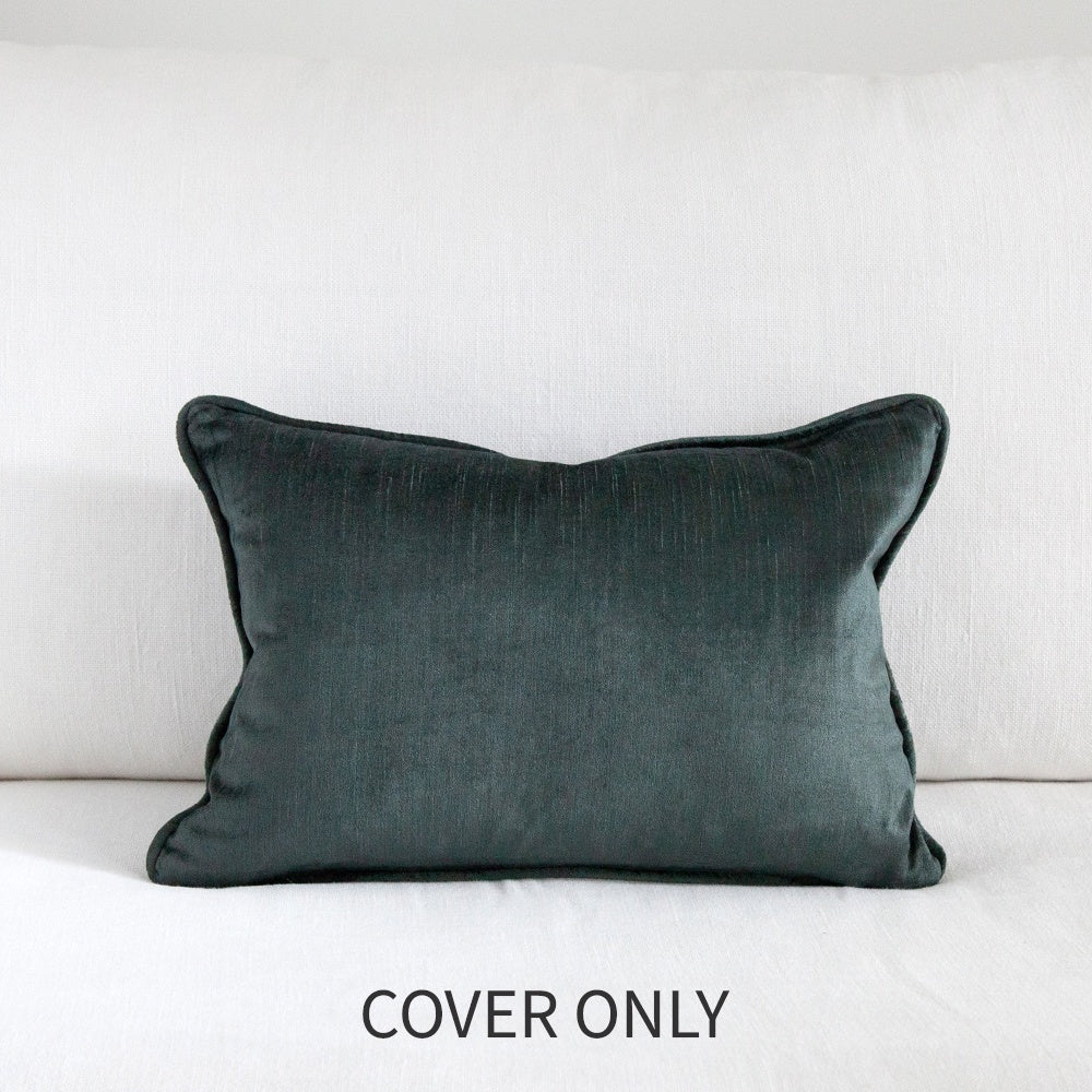 Crushed Velvet Cushion Lake Cover Only 30x45cm