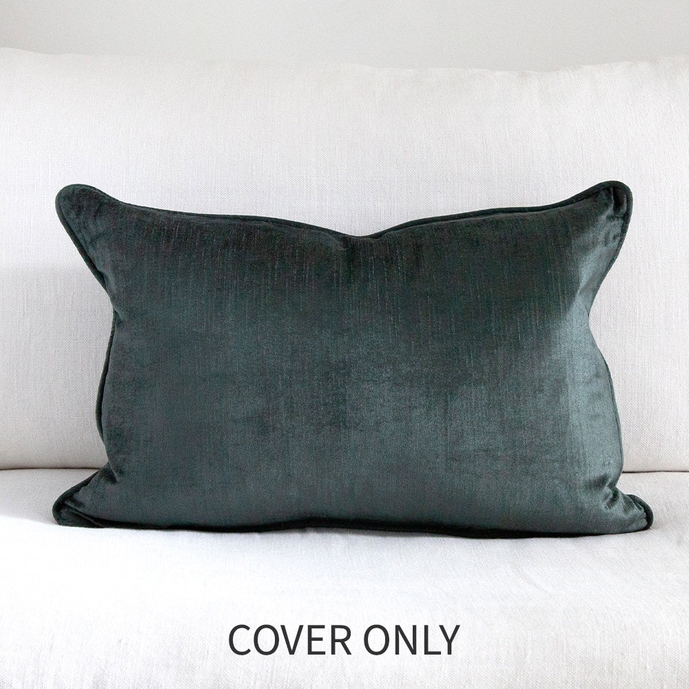 Crushed Velvet Cushion Lake Cover Only 40x60cm