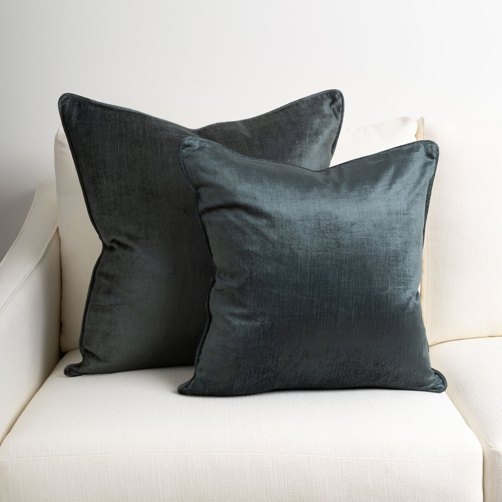 Crushed Velvet Cushion Lake 60x60cm