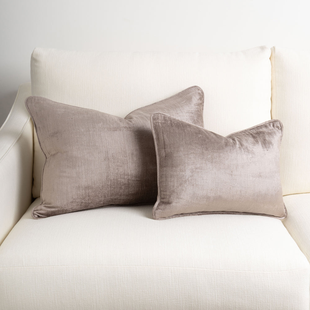 Crushed Velvet Cushion Mauve 30x45cm