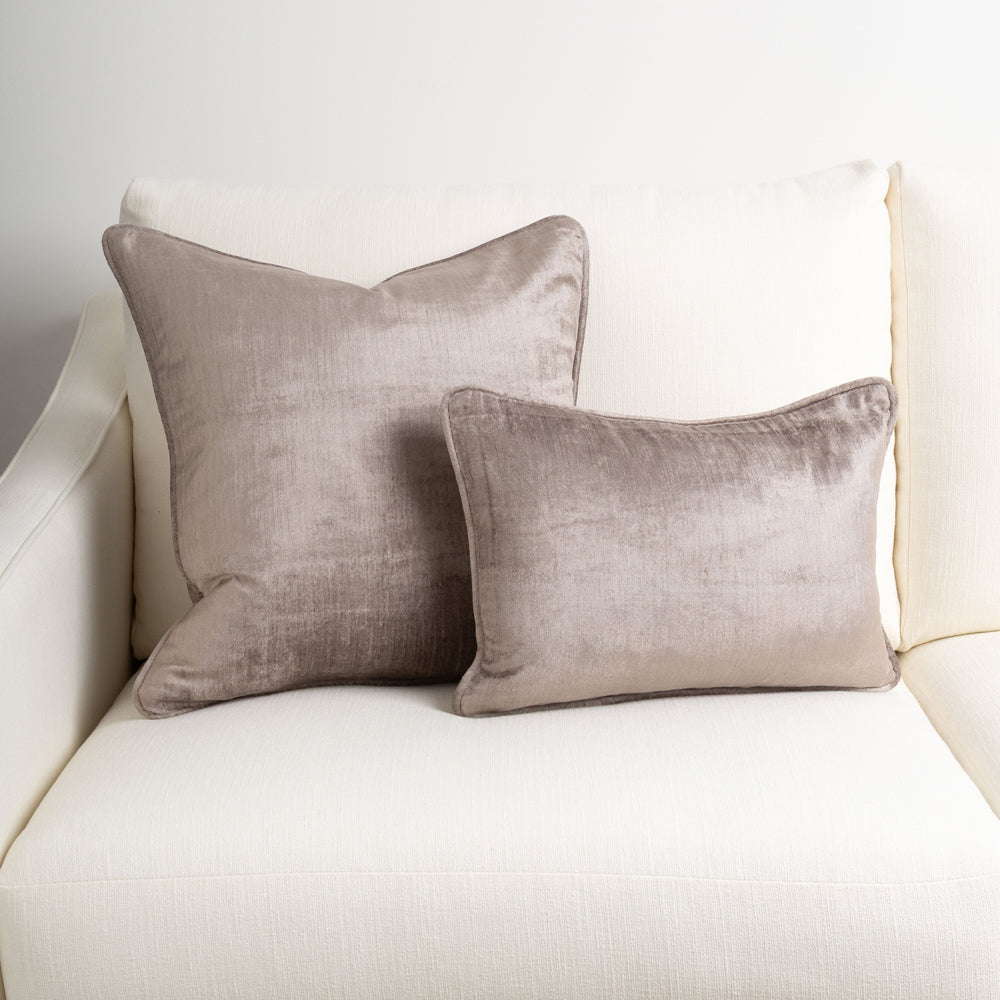 Crushed Velvet Cushion Mauve 50x50cm