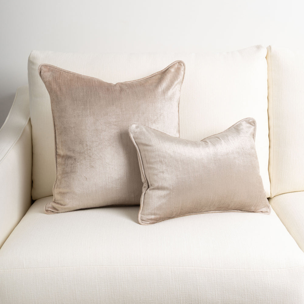 Crushed Velvet Cushion Oyster 50x50cm
