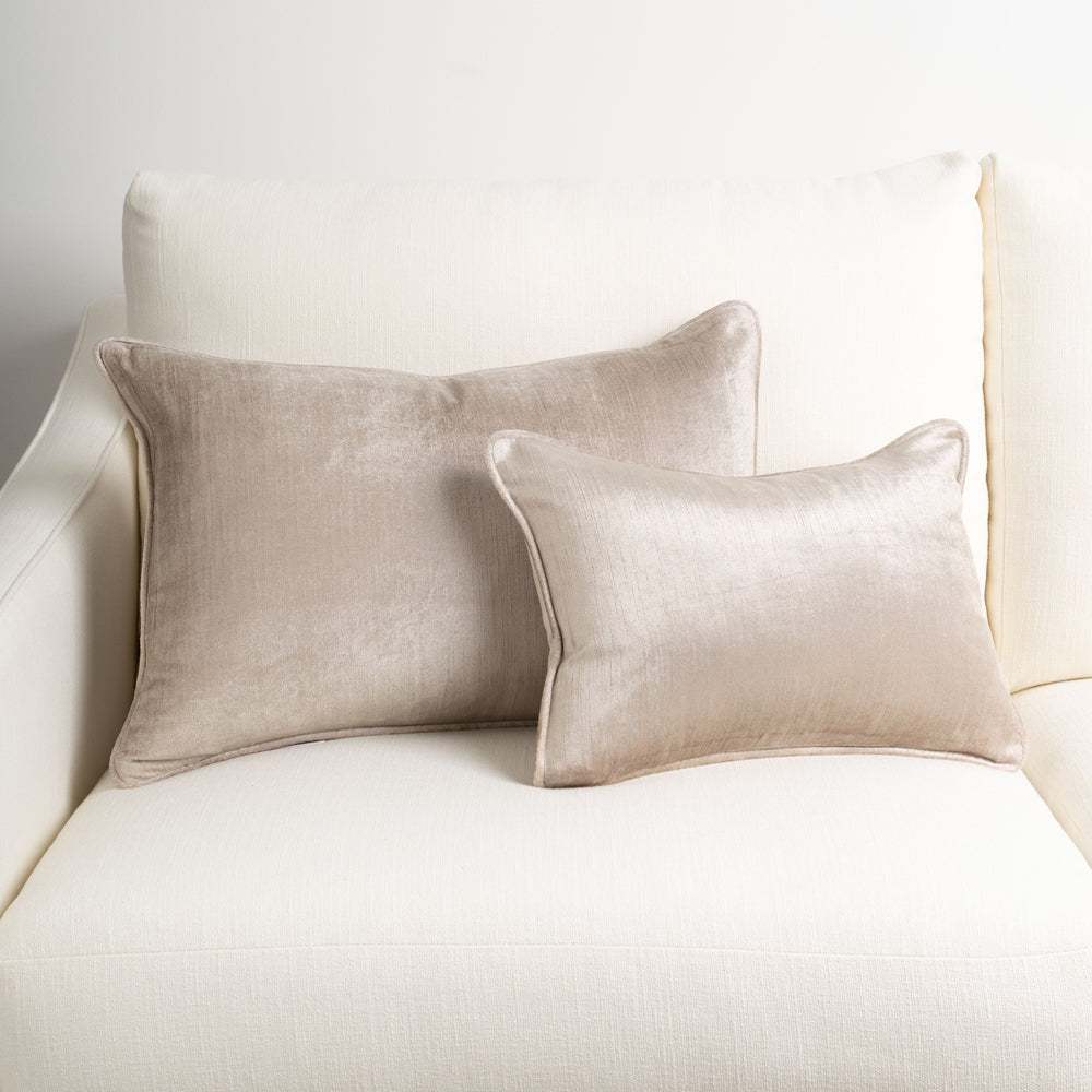 Crushed Velvet Cushion Oyster 40x60cm