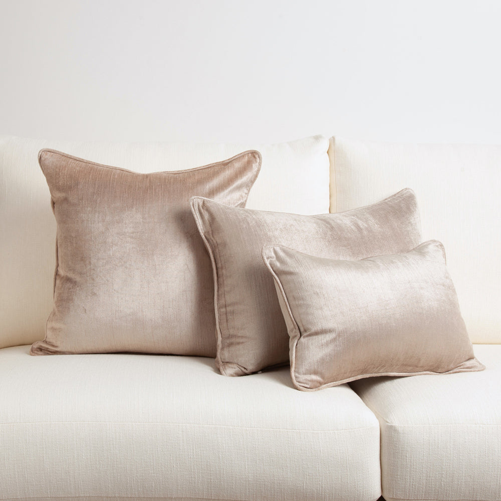 Crushed Velvet Cushion Oyster 30x45cm