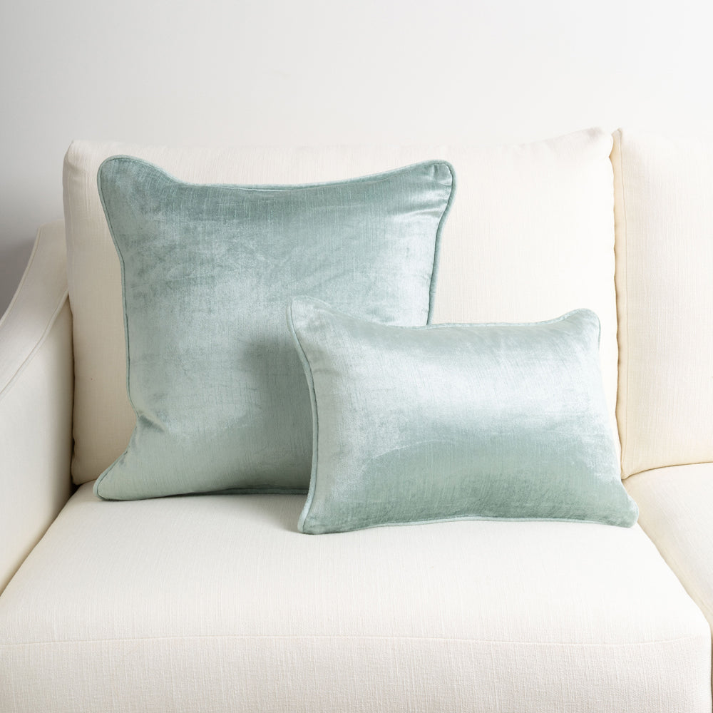 Crushed Velvet Cushion Sea Mist 50x50cm
