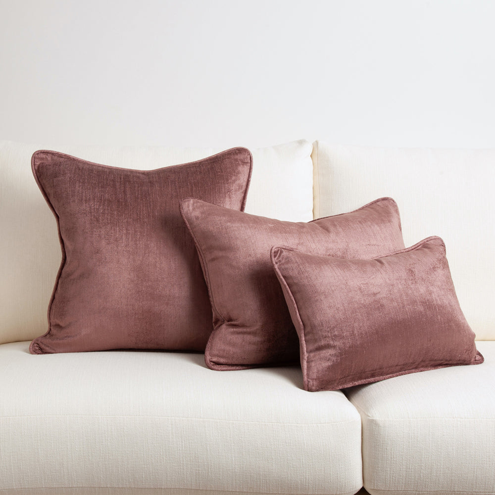 Crushed Velvet Cushion Sugar Plum 40x60cm