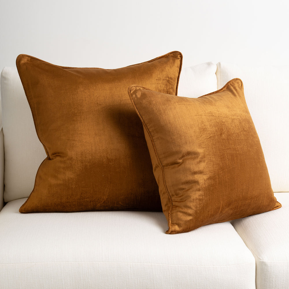 Crushed Velvet Cushion Toffee 60x60cm