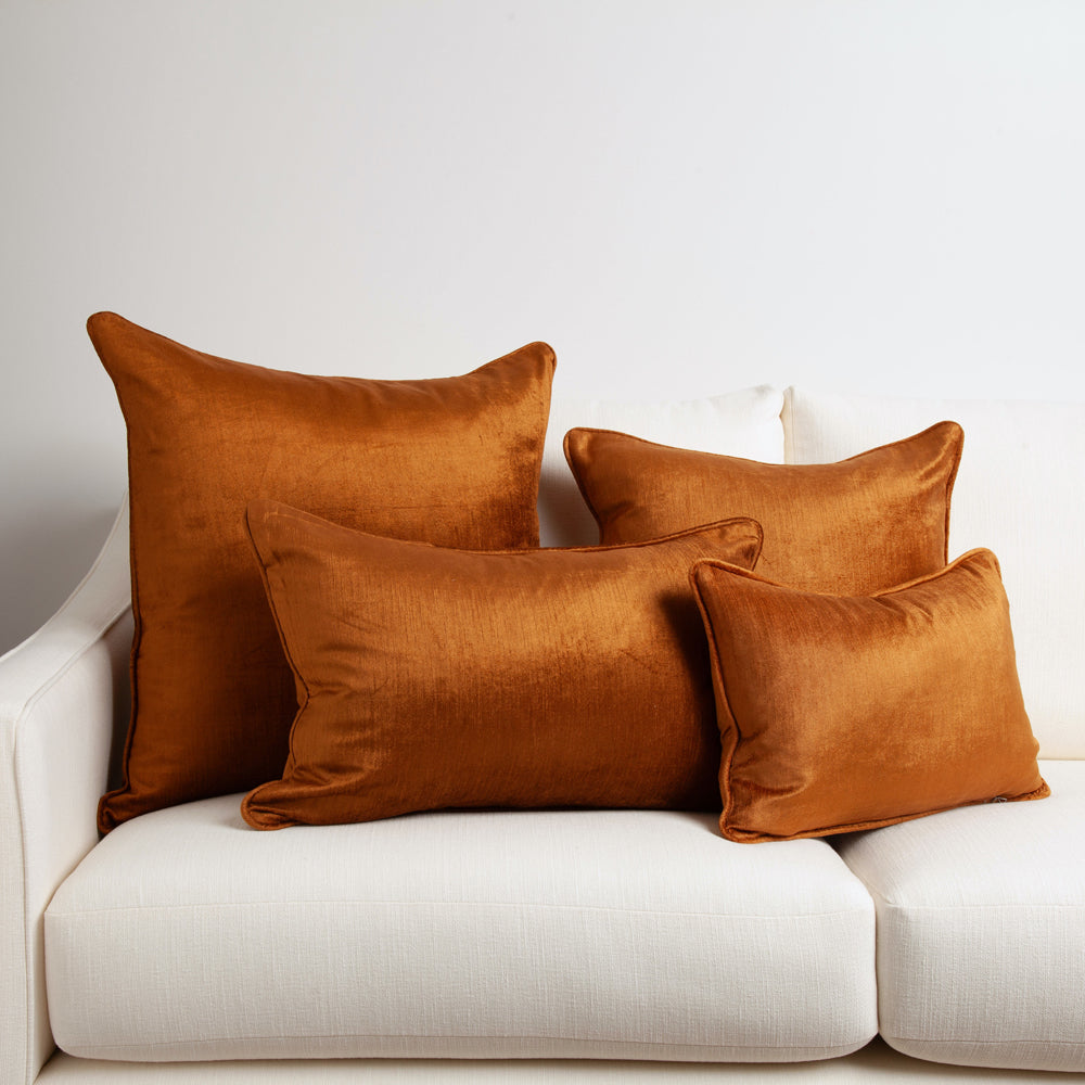 Crushed Velvet Cushion Toffee 50x50cm