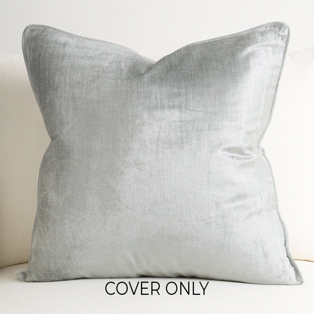 Crushed Velvet Cushion Glacier Cover Only 60x60cm