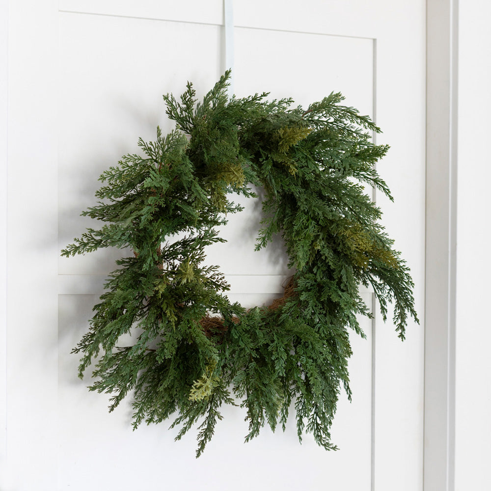 Cypress Wreath & Bells Decorative Set