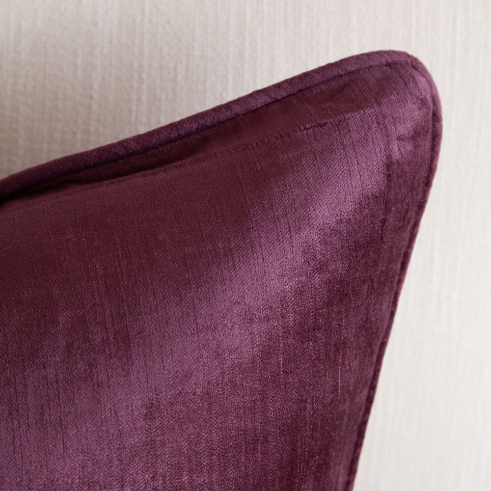 Crushed Velvet Cushion Damson 30x45cm