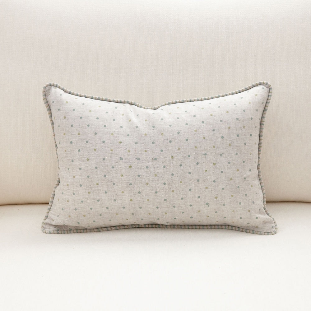 Dot Tarragon/Bay Blue Cushion 30x45cm