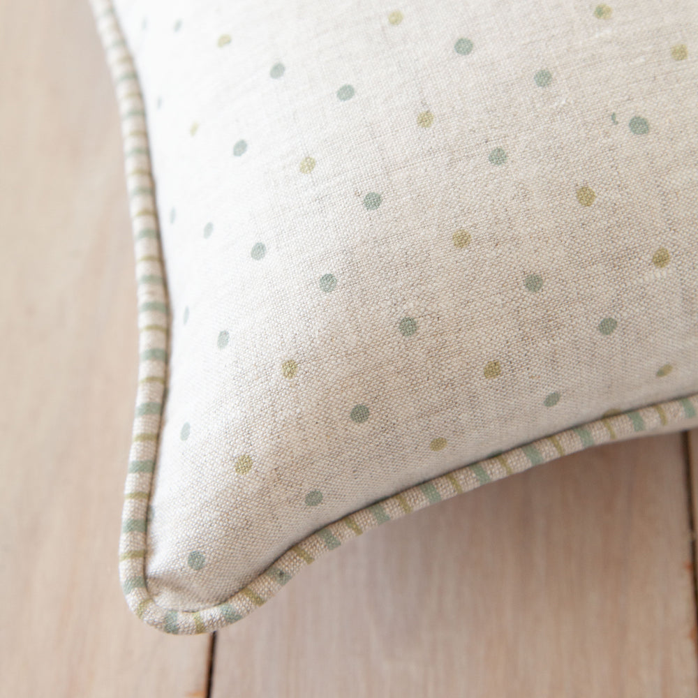 Dot Tarragon/Bay Blue Cushion 30x45cm