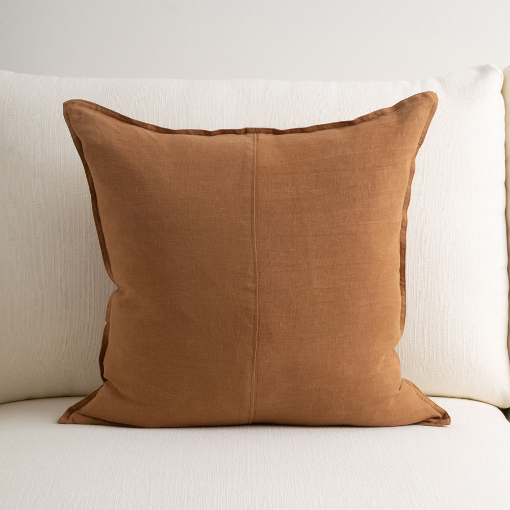 Everyday Linen Cushion Amber 50x50cm